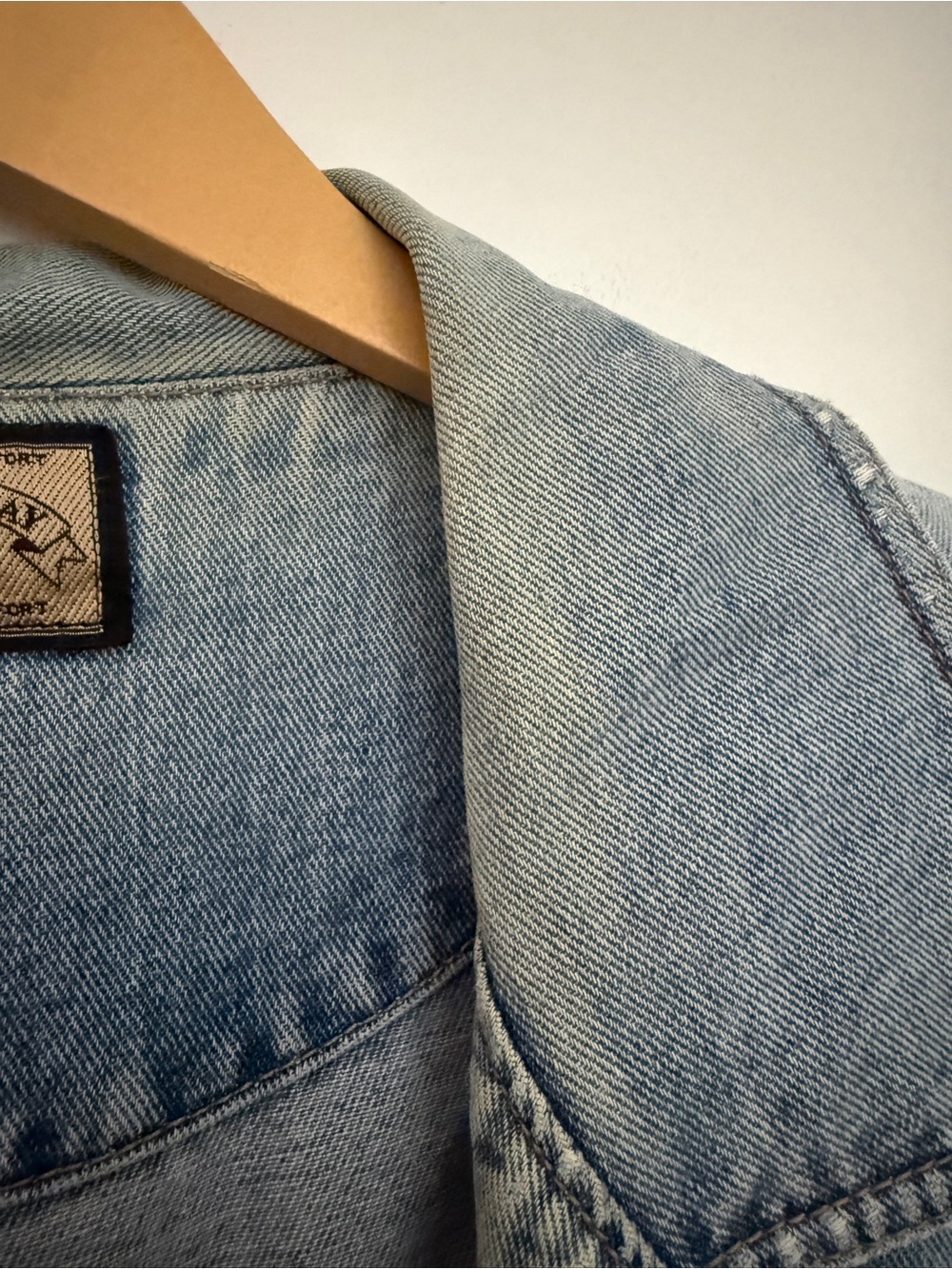 Vintage Long Denim Jacket - Oversized Relaxed Fit - Picture 4 of 4